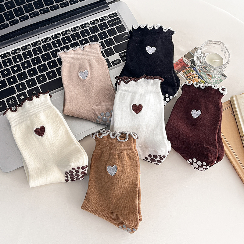 Yoga Socks Women Cotton Heart  - No Show Sock Women recension och pris