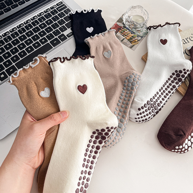 Yoga Socks Women Cotton Heart  - No Show Sock Women recension och pris