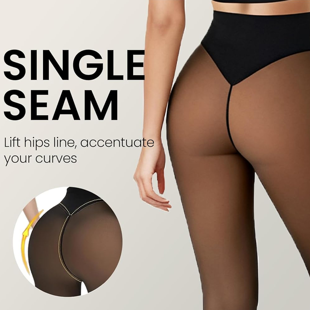 One Seam Fleece Lined Leggings - Tights Pantyhose Sheer recension och pris