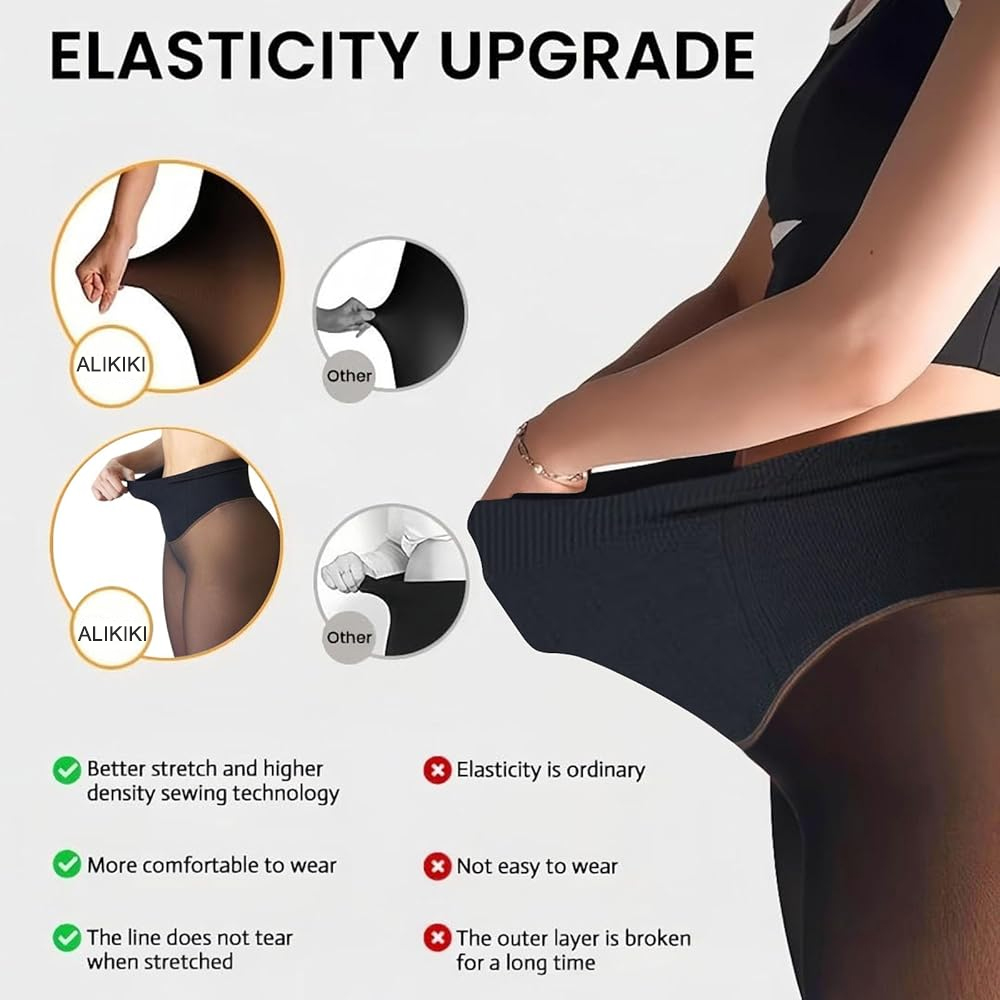 One Seam Fleece Lined Leggings - Tights Pantyhose Sheer recension och pris