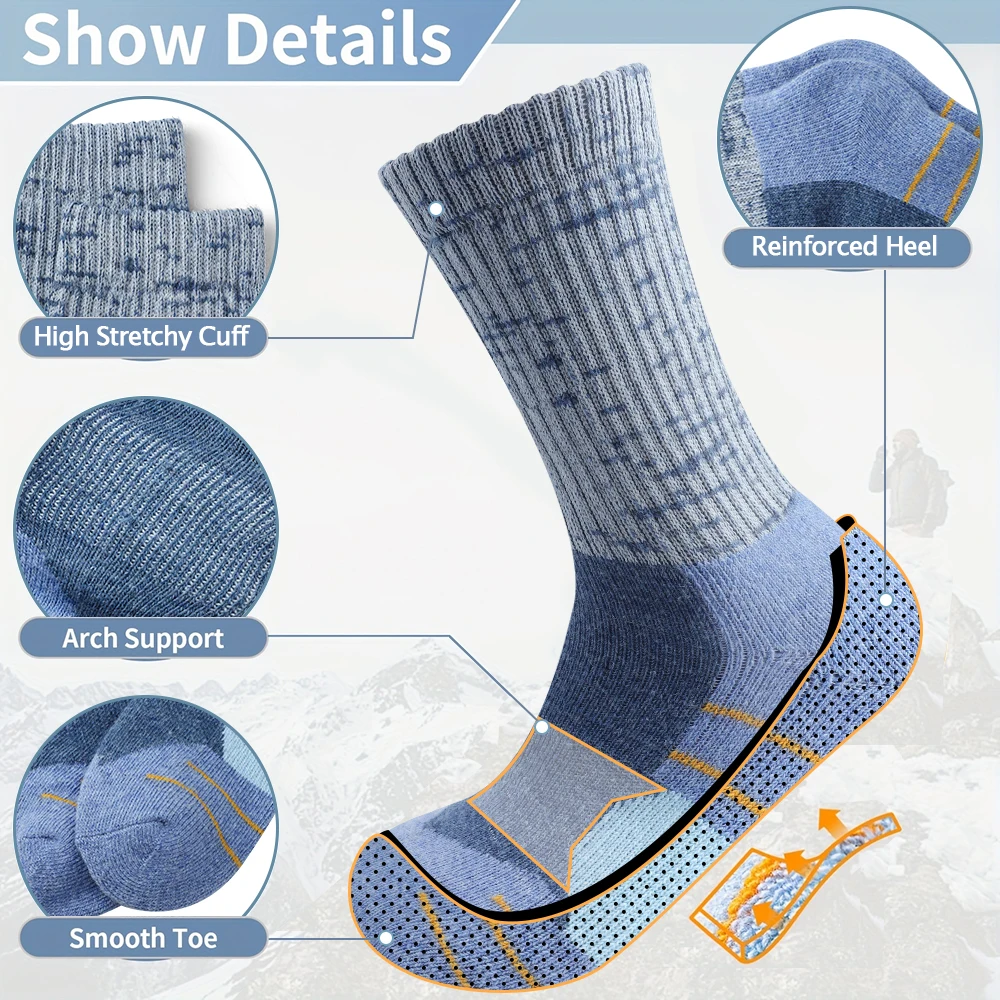 5 Pairs Women Winter Wool Sock - Wool Hiking Sock recension och pris