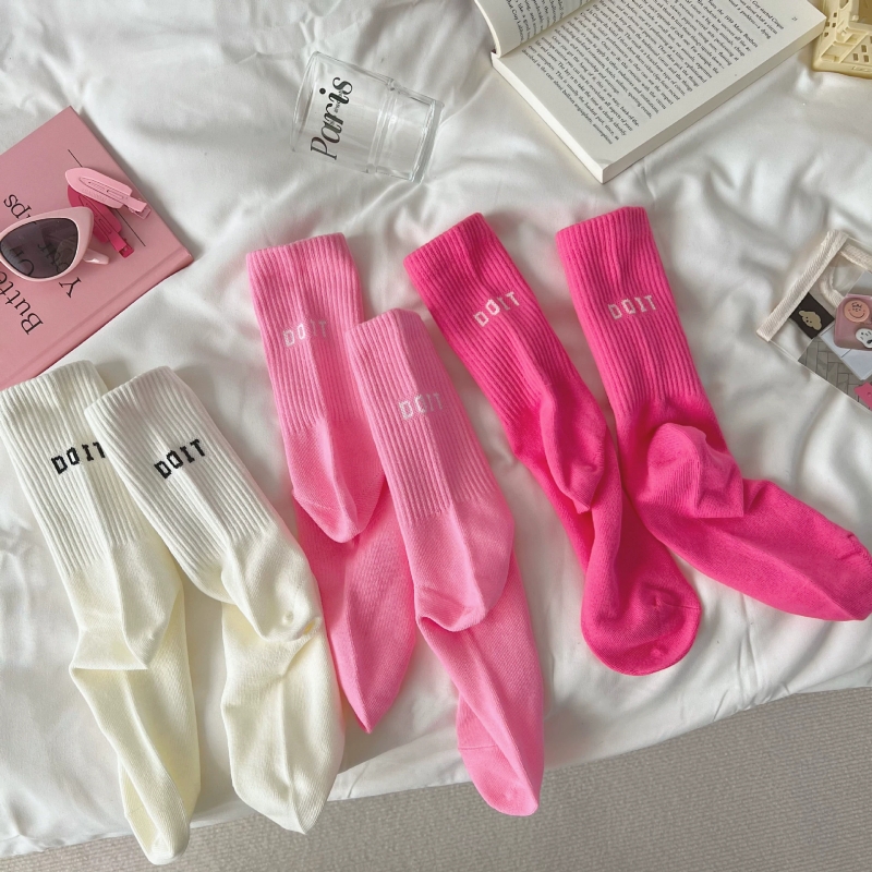 3Pairs Set Women's Pink Mid-Tu - Dress Sock Men recension och pris