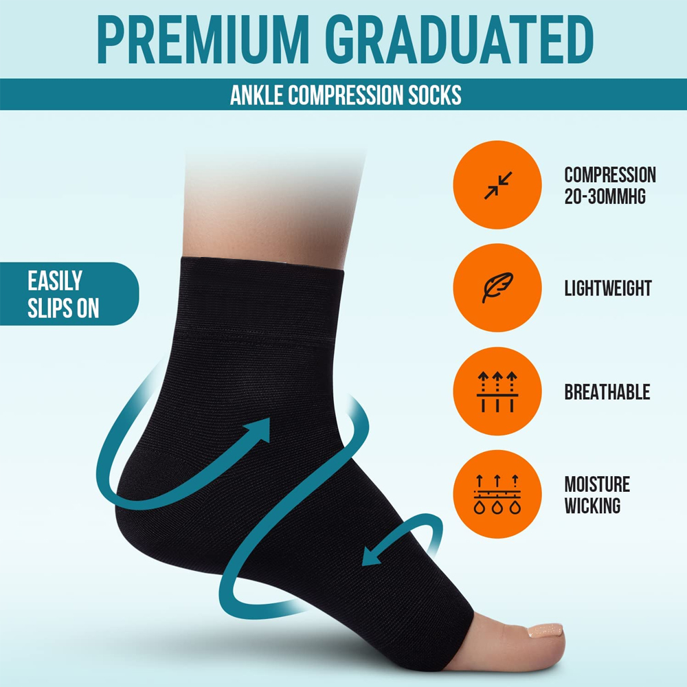 1 Pair Nano Socks Neuropathy S - Ankle Brace Sock recension och pris