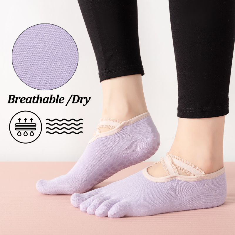 Ladies Non-Slip Pilates Socks  - No Show Sock Women recension och pris