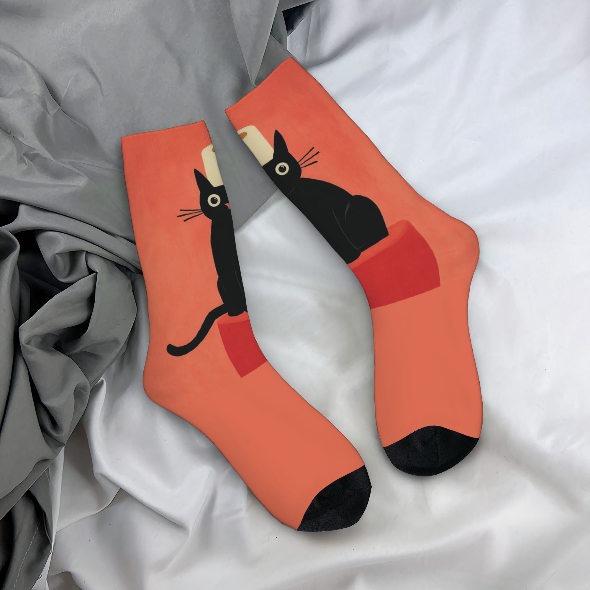 Custom Black Cat with Toilet P - Dress Sock Men recension och pris