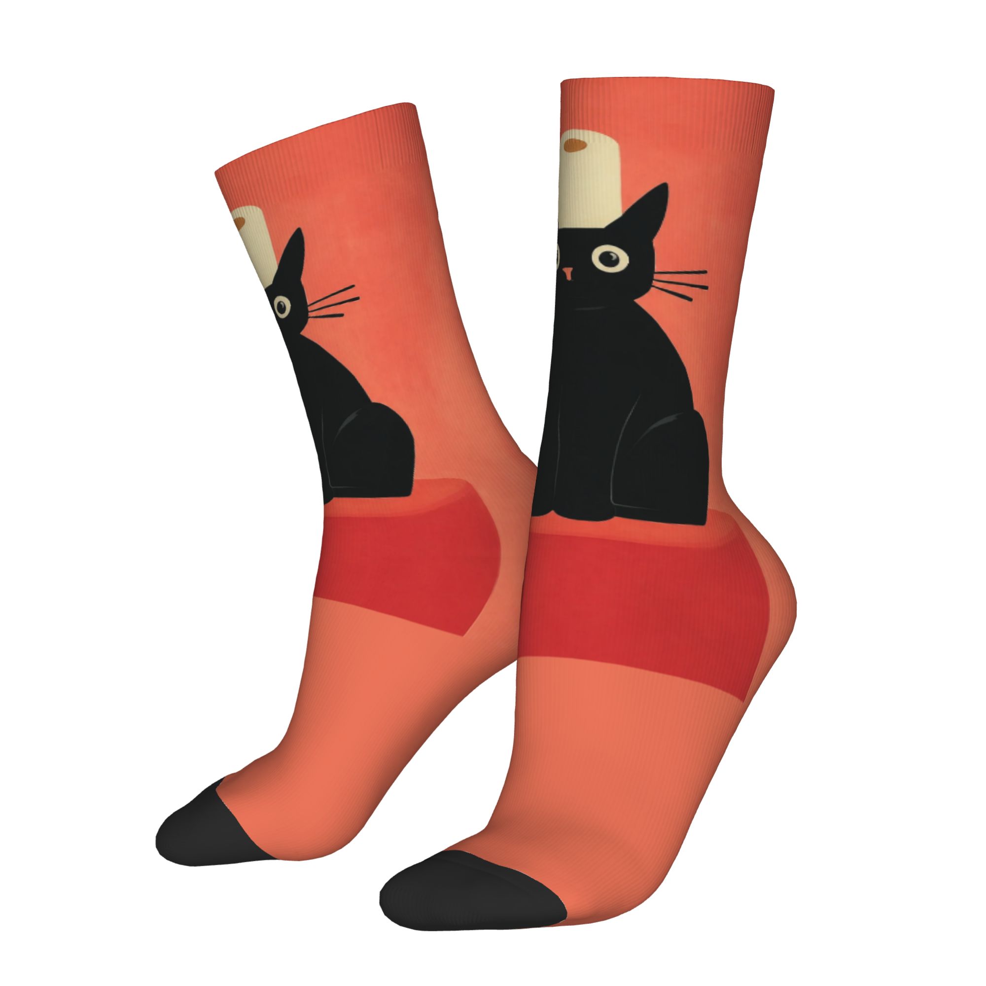 Custom Black Cat with Toilet P - Dress Sock Men recension och pris