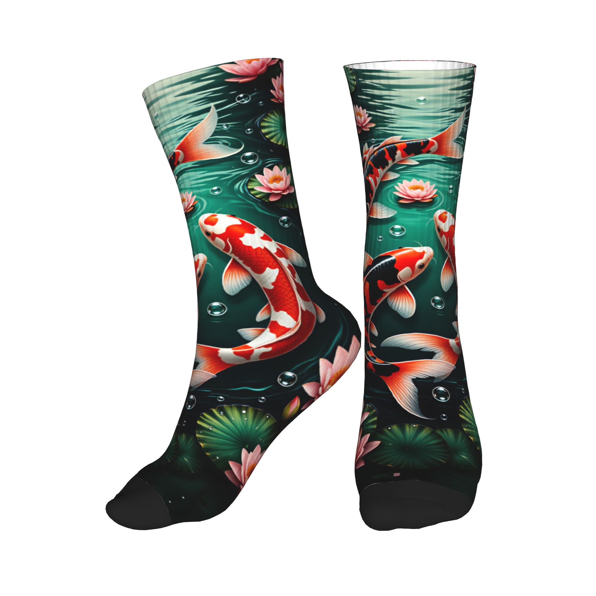 Three Koi Lotus Dark Pond Feng - Dress Sock Men recension och pris