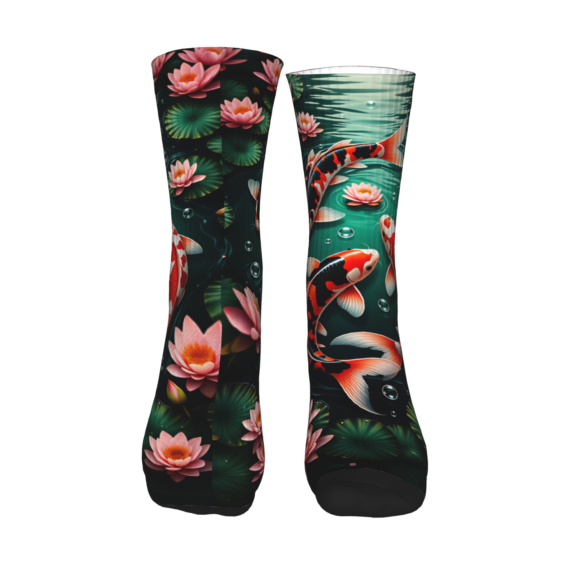 Three Koi Lotus Dark Pond Feng - Dress Sock Men recension och pris