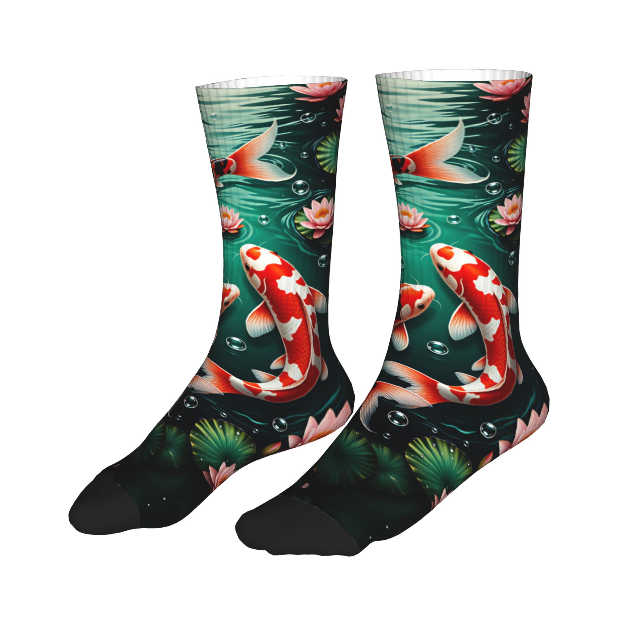 Three Koi Lotus Dark Pond Feng - Dress Sock Men recension och pris