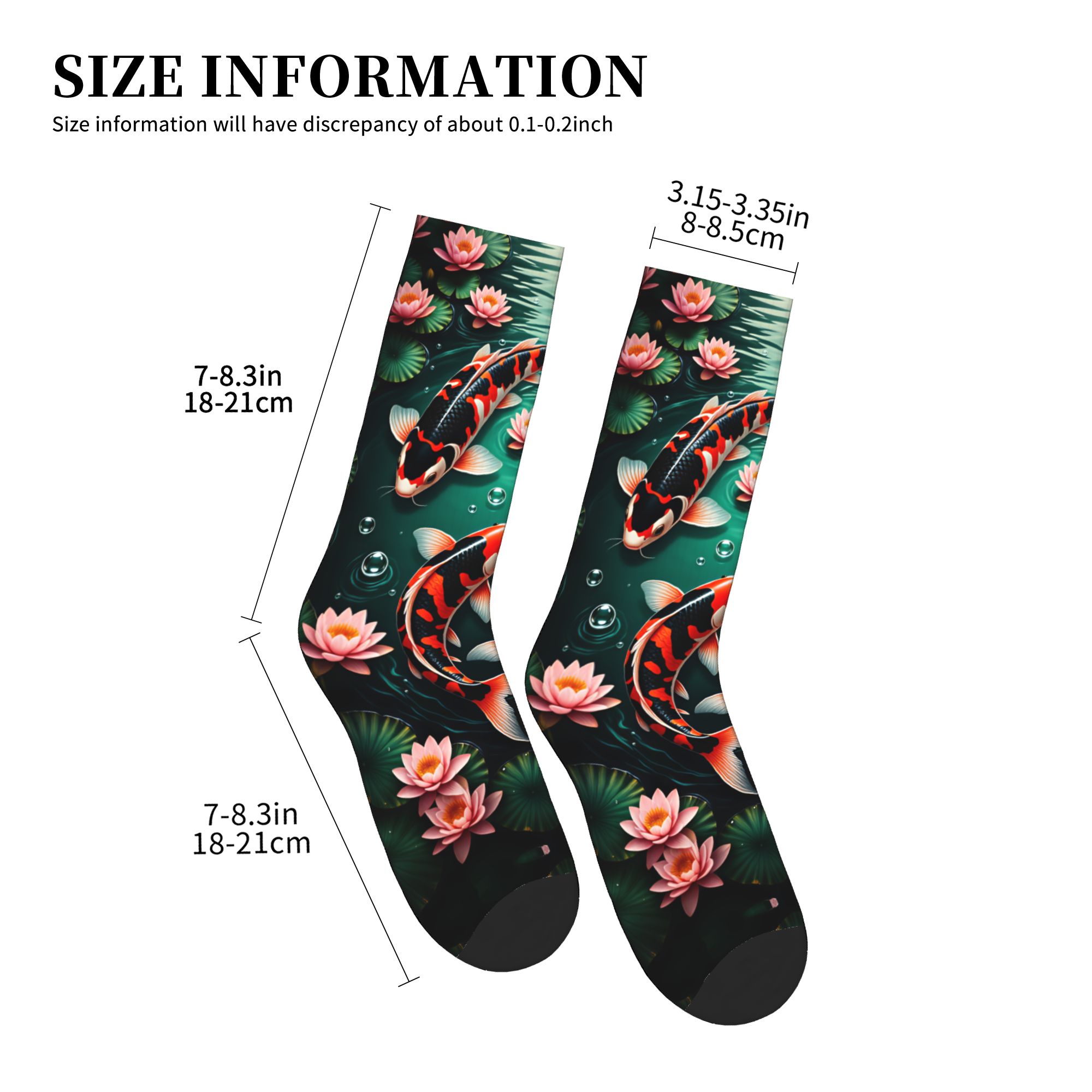 Three Koi Lotus Dark Pond Feng - Dress Sock Men recension och pris