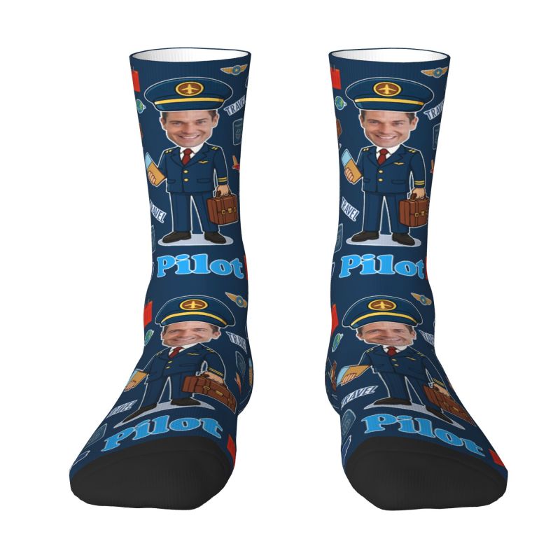 Novelty Men's Funny Pilot Cust - Dress Sock Men recension och pris