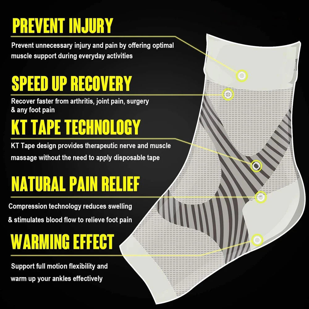 1Pair Plantar Fasciitis Compre - Ankle Brace Sock recension och pris