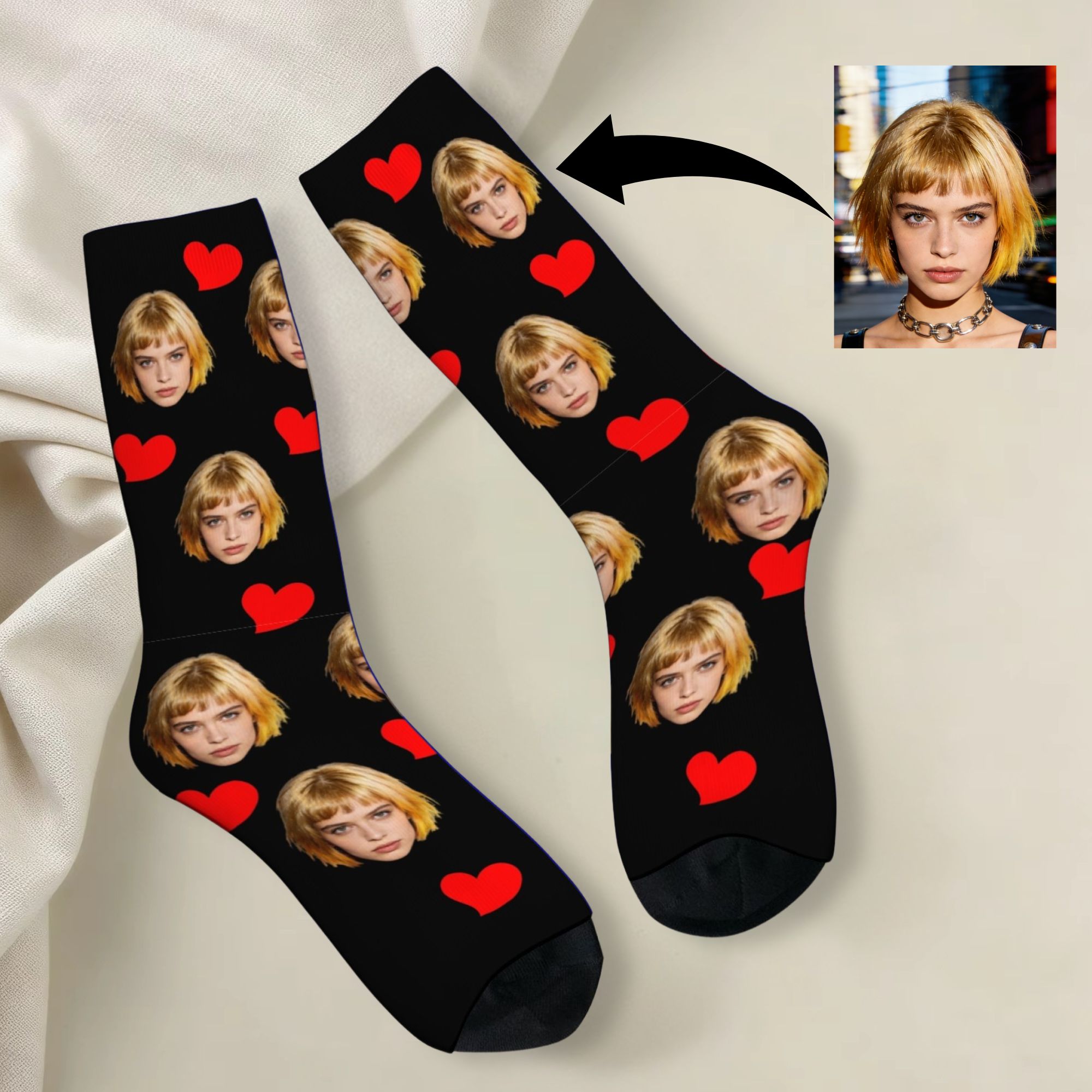 Personalized Custom Avatar Fac - Dress Sock Men recension och pris