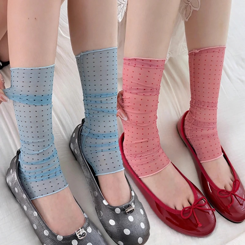 2026 Fashion Polka Dot Lace So - Silk Sock Bamboo recension och pris