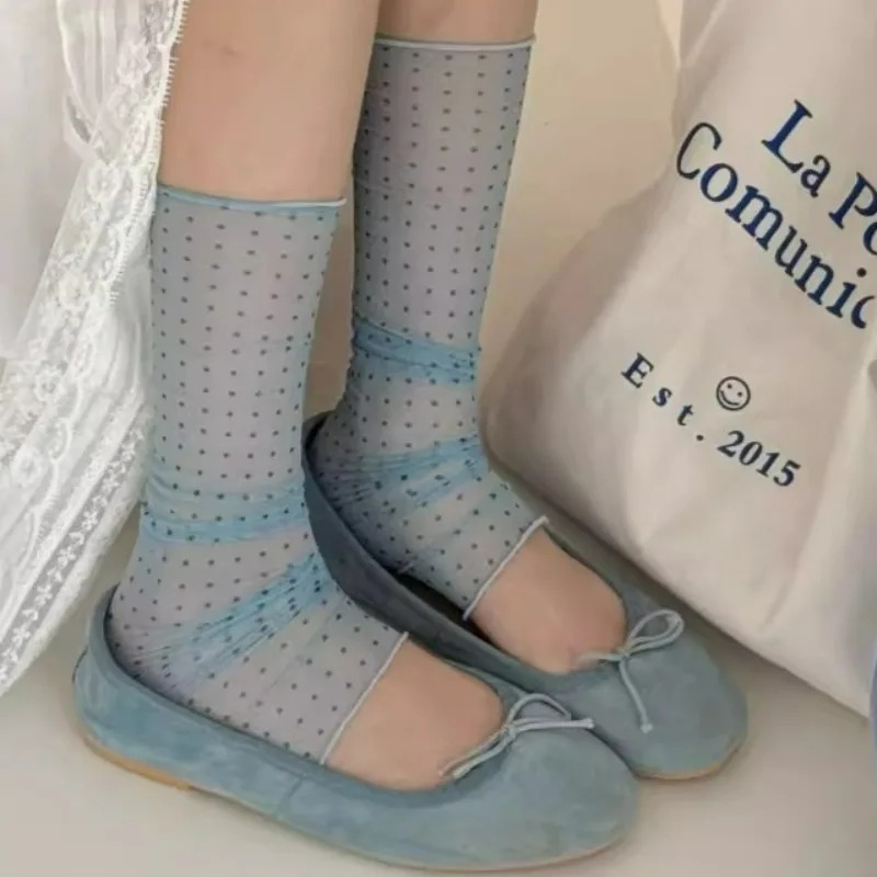 2026 Fashion Polka Dot Lace So - Silk Sock Bamboo recension och pris
