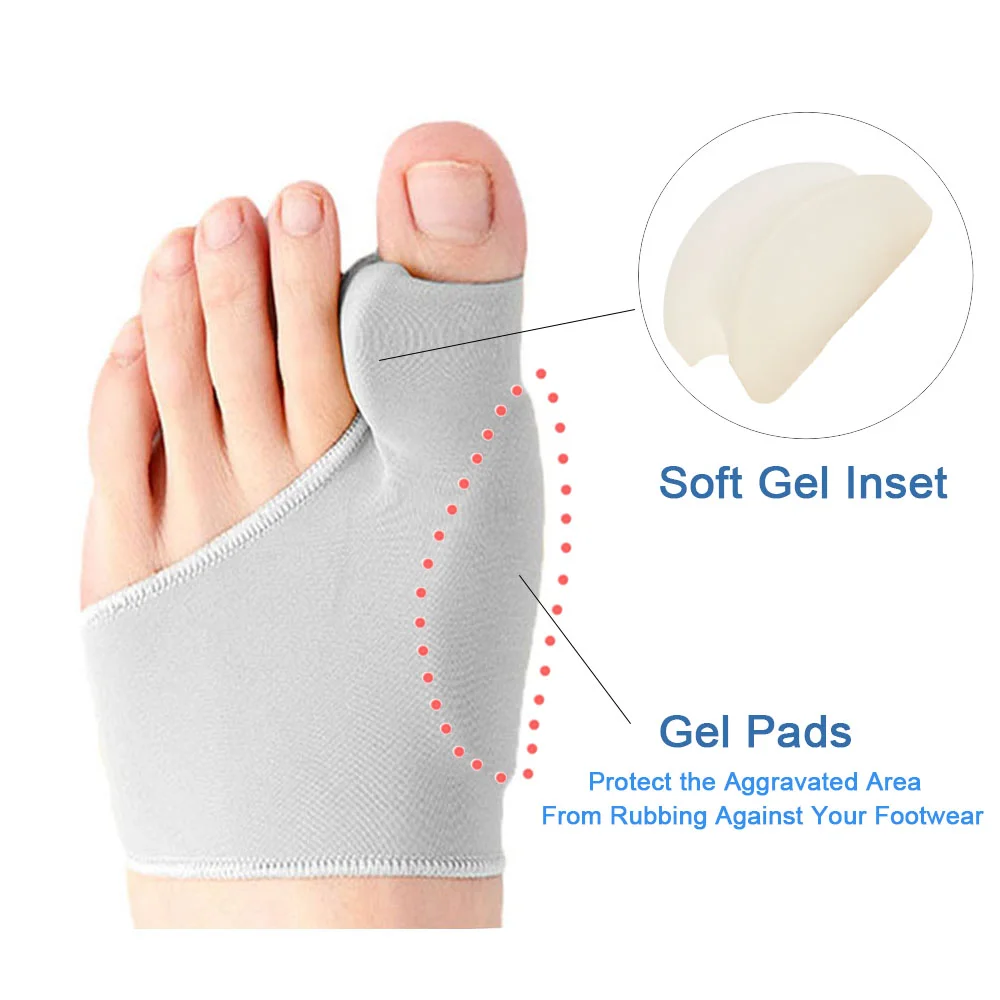 2Pcs Toe Separator Hallux Valg - Ankle Brace Sock recension och pris